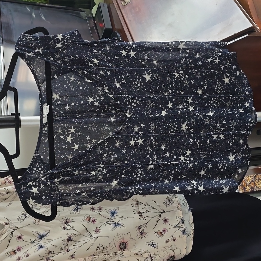 Velvet Starry Night Sheer Top